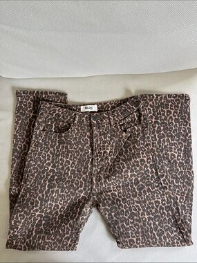 Balzac Women’s Straight Leg Jeans in Brown Leopard Print
